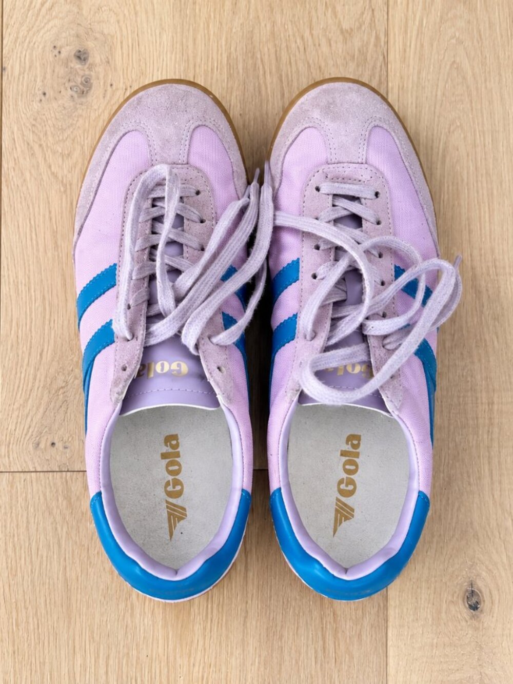 Gola Women’s Retro Sneakers Lavender Blue Gum Sole Size 10
